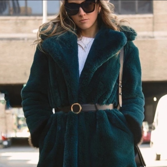 MODA ME COUTURE Jackets & Blazers - EMERALD GREEN COAT